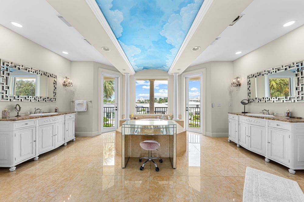 Real estate photography for this luxurious open-concept living and dining area in Fort Lauderdale