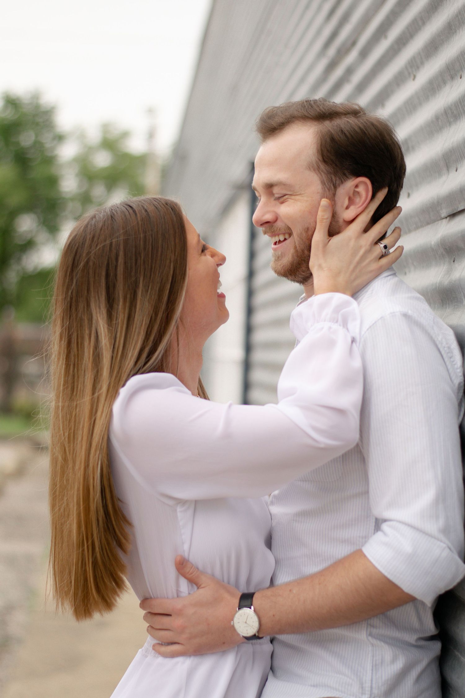 Couples portraits in downtown Grapevine, Texas