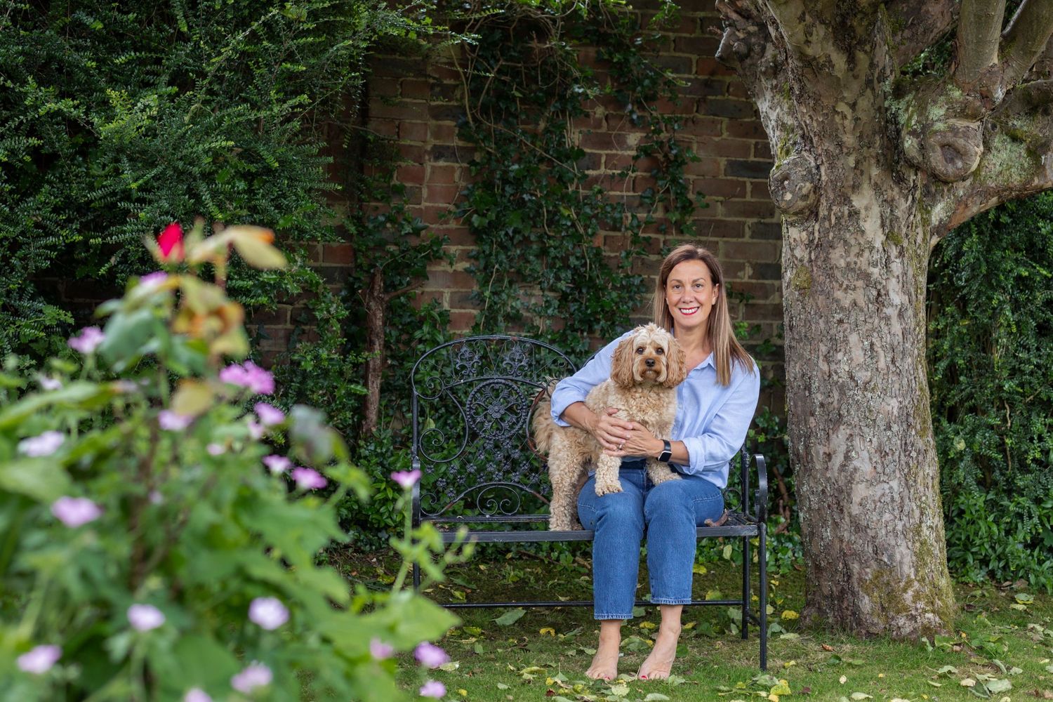 Kate and dog from Bobbin Villa