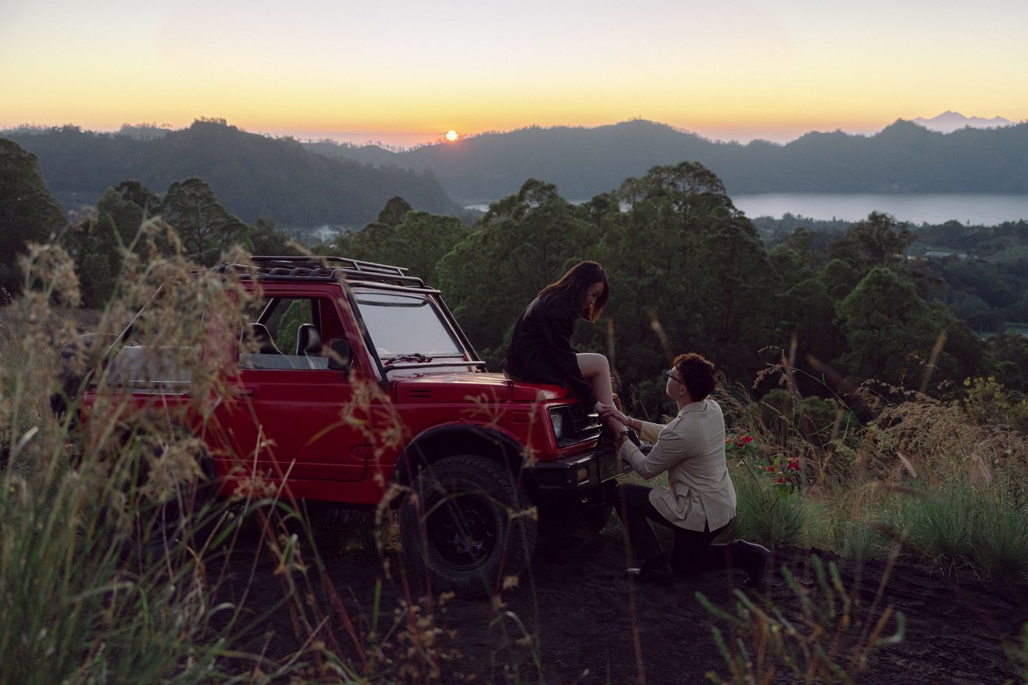 Bali Sunrise proposal at mt Batur