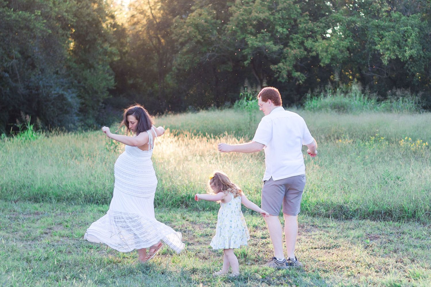 family dancing
