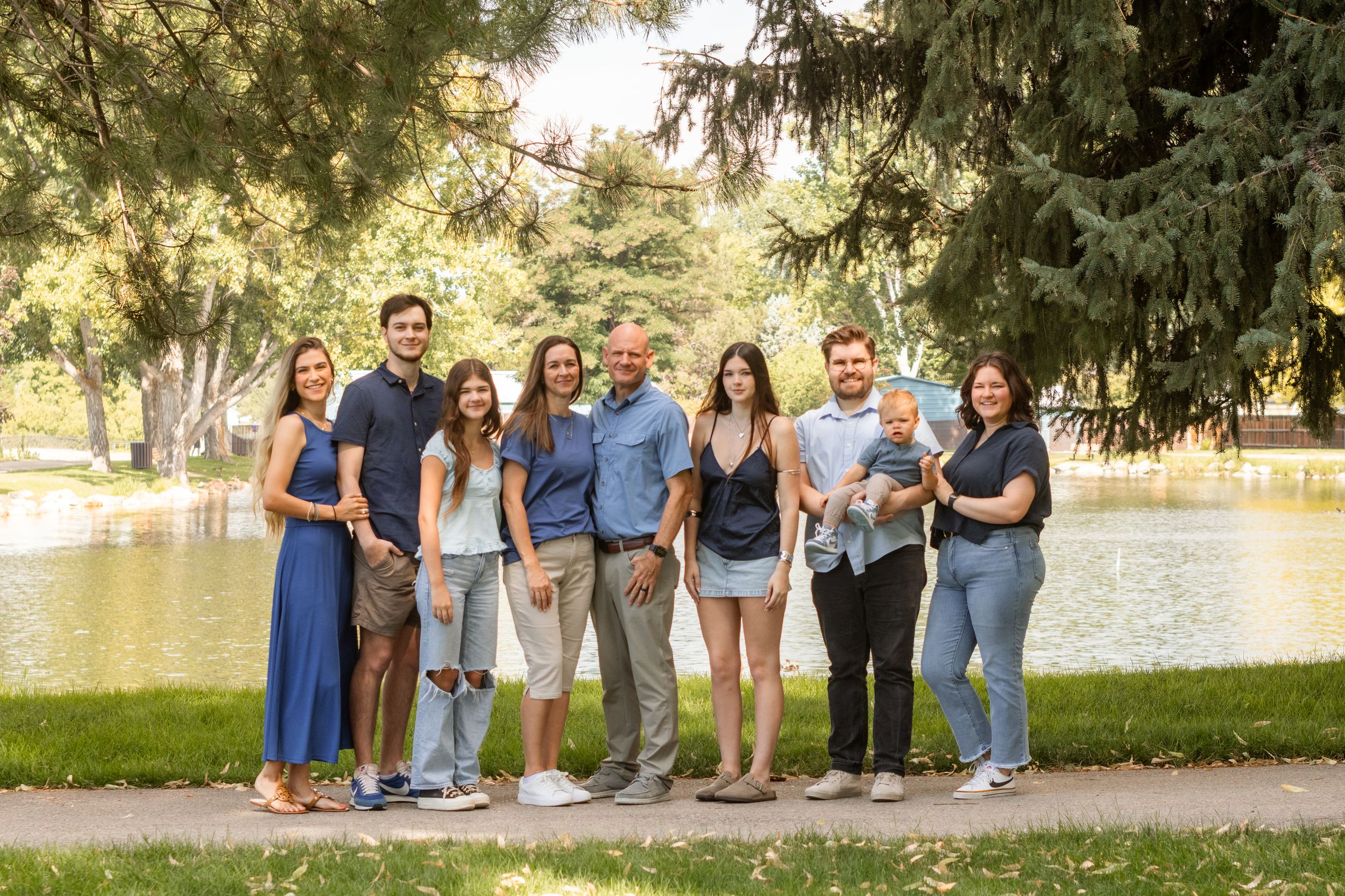 family photo in a park