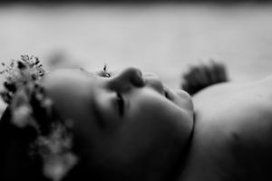 Artistic black and white photo sequence with soft bokeh effects.