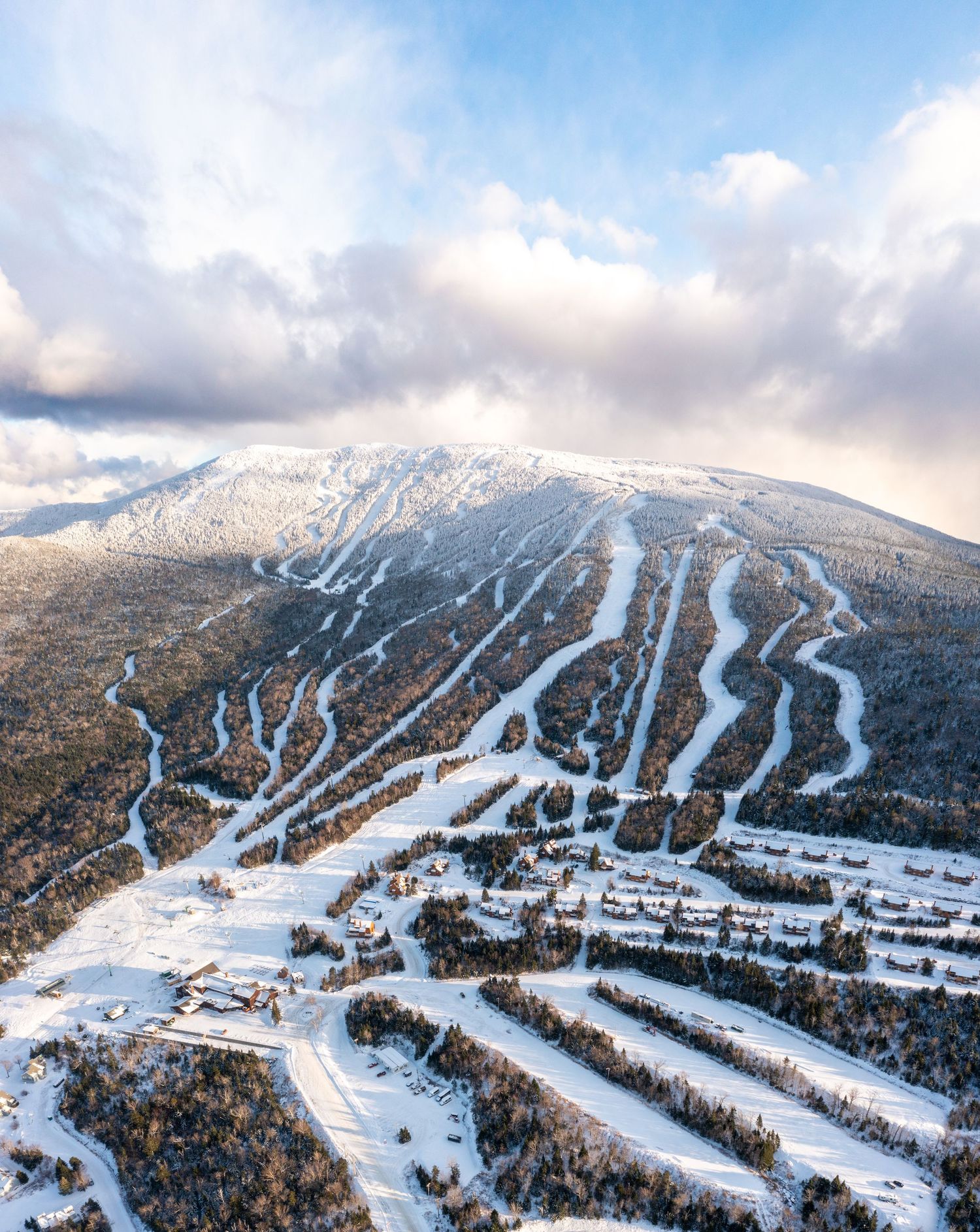 Drone photo of saddleback maine
