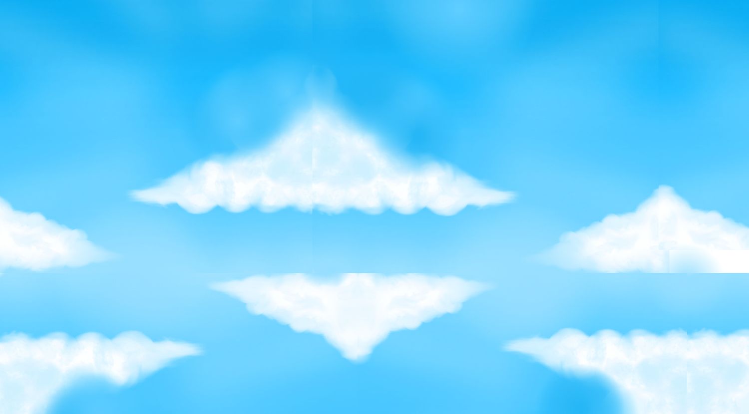 Bright blue sky with scattered white fluffy clouds on a sunny day.