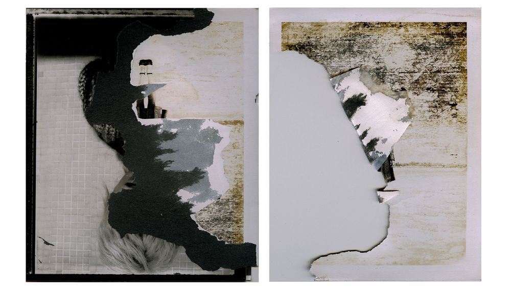 A series of minimalist black and white profile sketches arranged in a horizontal row showing different artistic expressions.