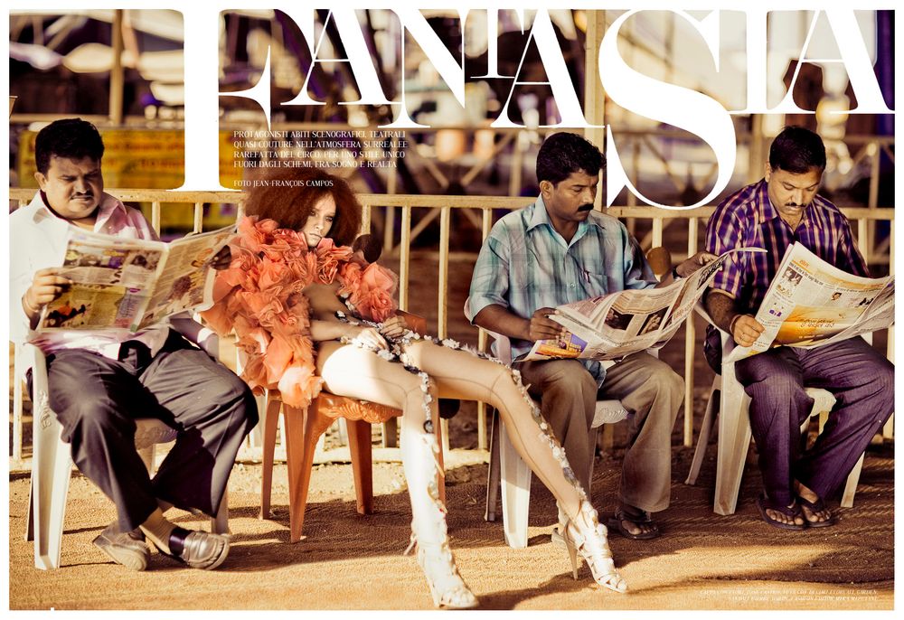 A series of photos showing people reading newspapers and magazines while seated in various casual settings.