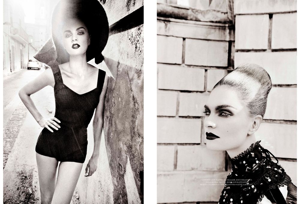 Vintage black and white fashion photo collage showing glamorous poses and retro styling from classic Hollywood era.
