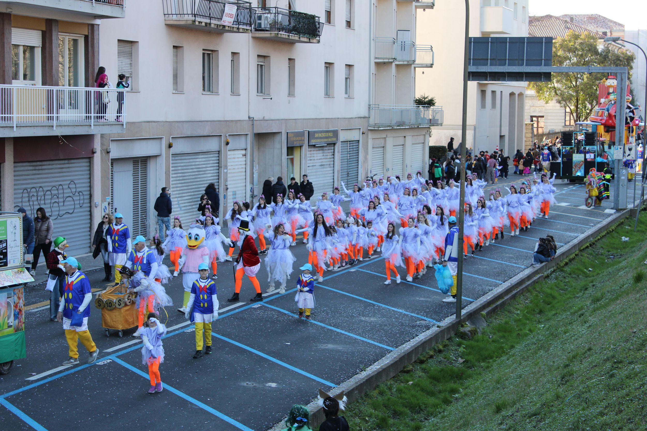 Treviso Carnival Parade 2026. The Pro Loco of Sant’Angelo di Treviso with the show “Scrooge McDuck and the treasure that doesn't shine”.