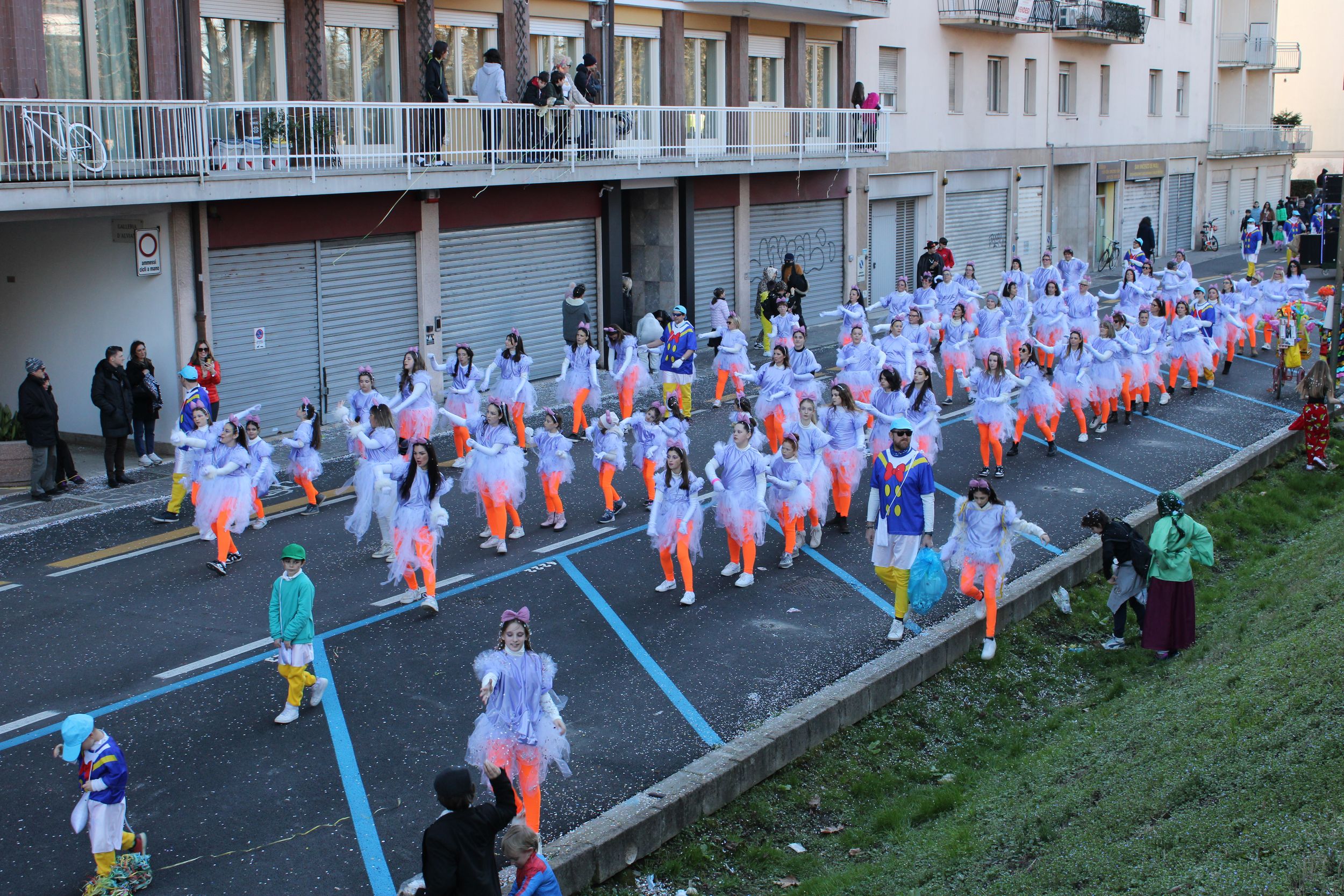 Treviso Carnival Parade 2026. The Pro Loco of Sant’Angelo di Treviso with the show “Scrooge McDuck and the treasure that doesn't shine”.