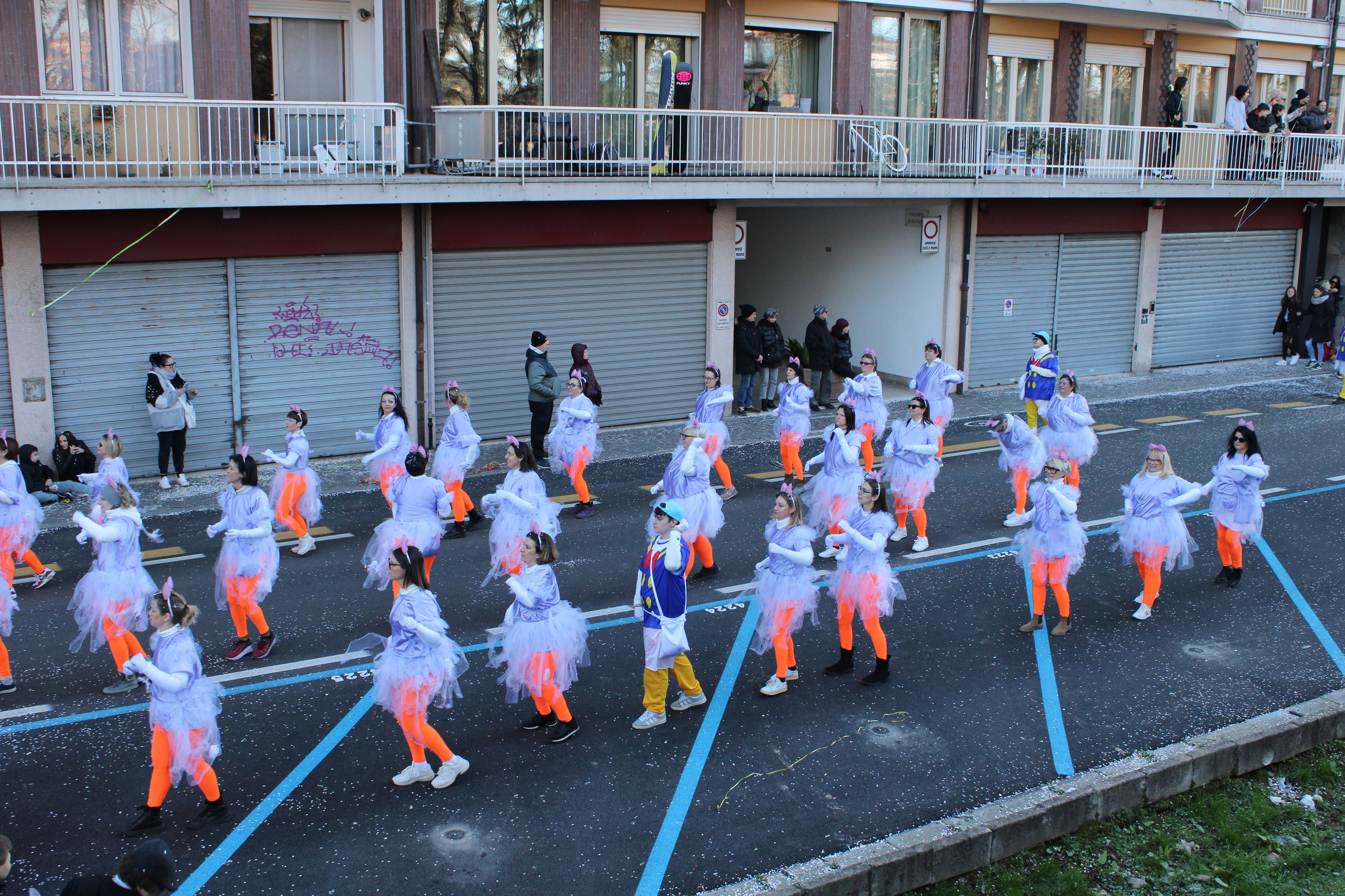 Treviso Carnival Parade 2026. The Pro Loco of Sant’Angelo di Treviso with the show “Scrooge McDuck and the treasure that doesn't shine”.