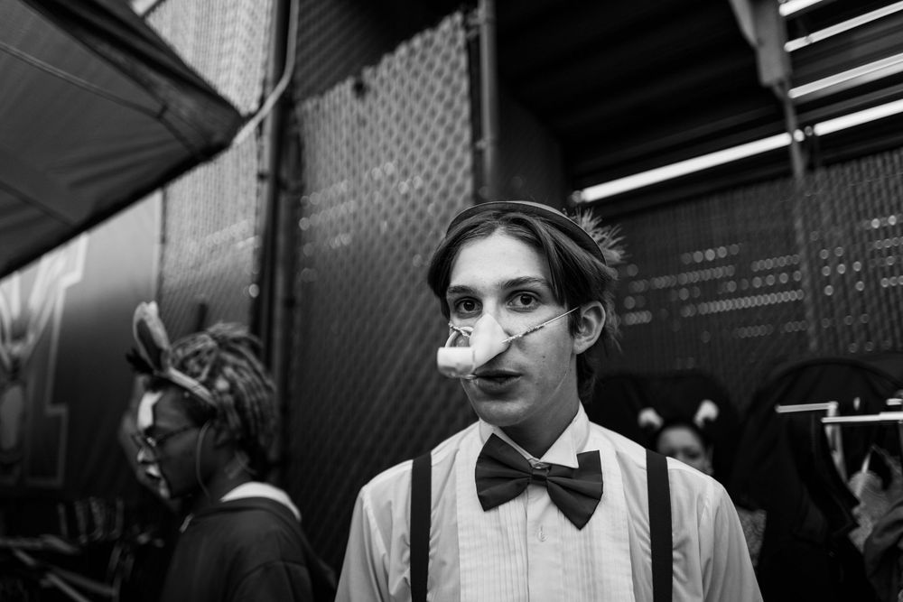 Black and white photos showing people in formal attire at what appears to be a celebratory event.