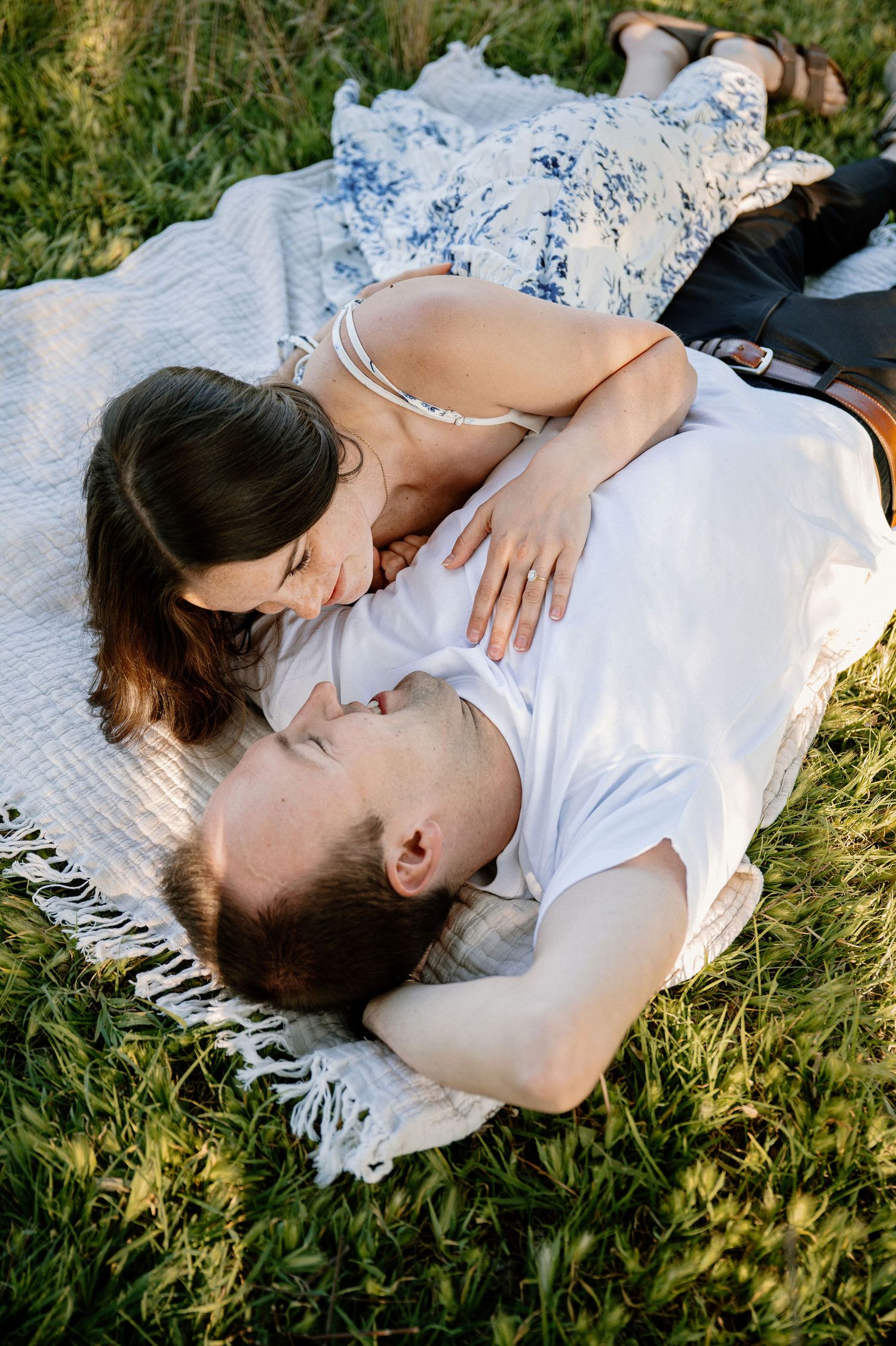 Whimsical engagement photos in the Tri-Cities
