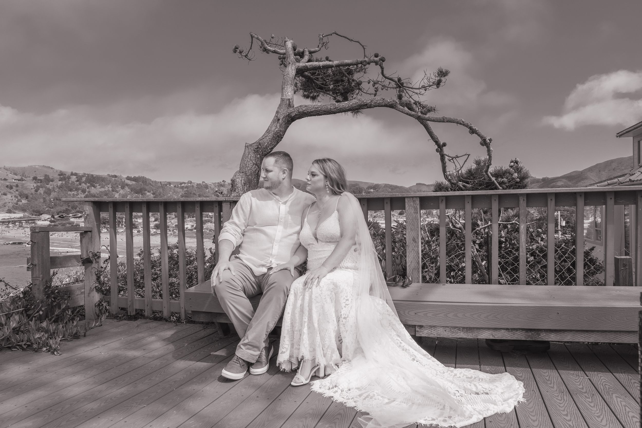 newly wed getting ready for their elopement.
