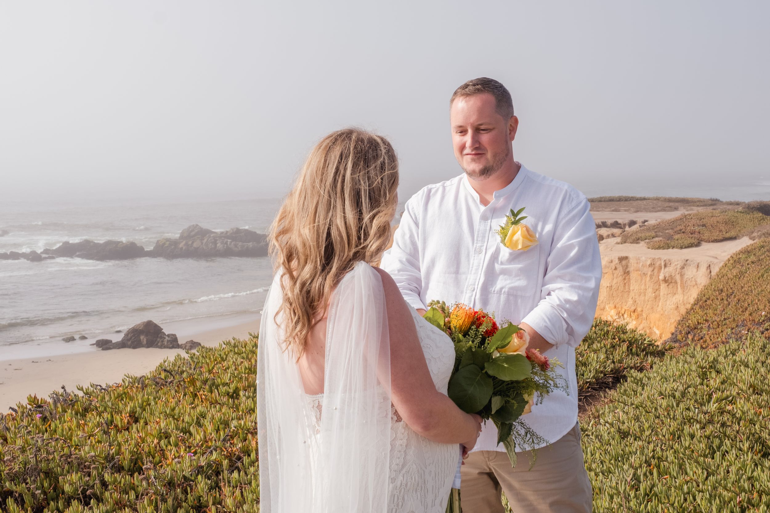 newly wed couple during elopement.