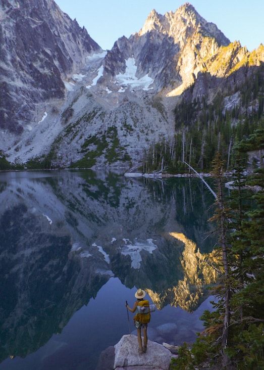 colchuck lake hiker