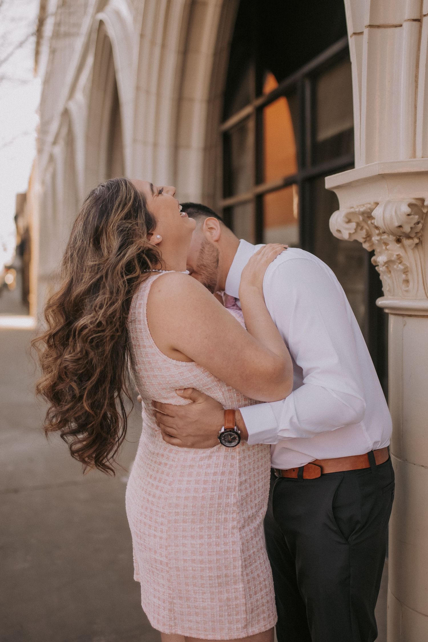 Albuquerque engagement photographer, engagement photos in albuquerque, rooftop engagement session, romantic and fun engagement session