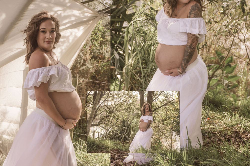 Stay&cee Creative's client wardrobe adds a touch of elegance to your maternity and newborn portraits in Hamilton