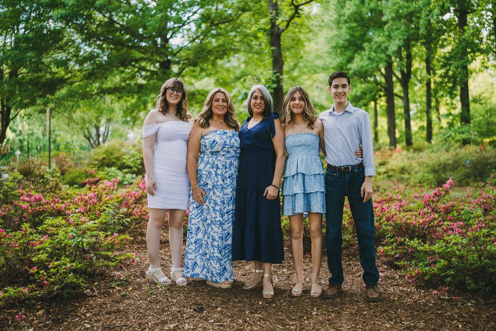 Family photos at Brighton Dam Azalea Garden