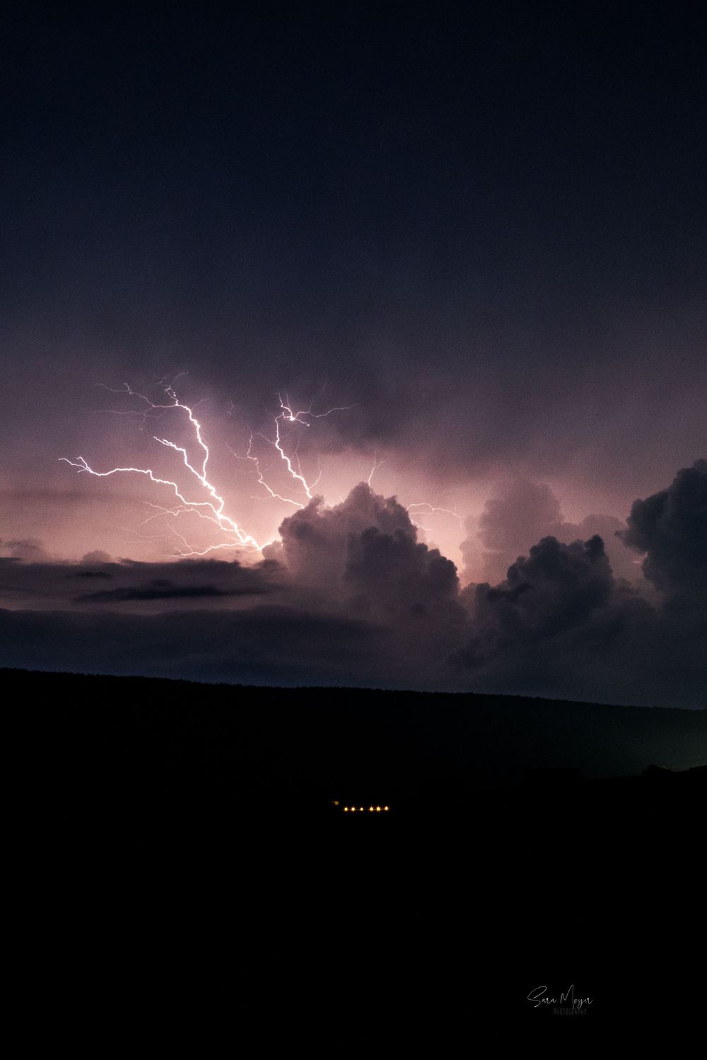 Lightning strike in Woodward
