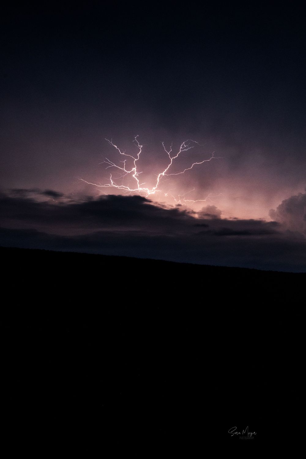 Lightning strike in Woodward