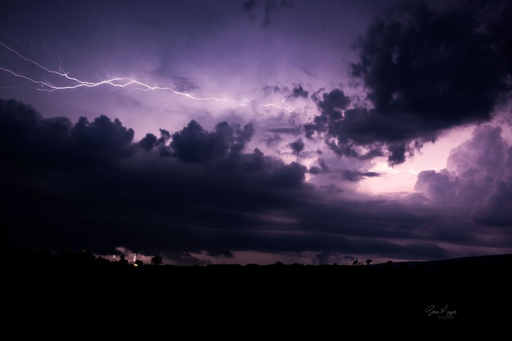 Lightning strike in Woodward