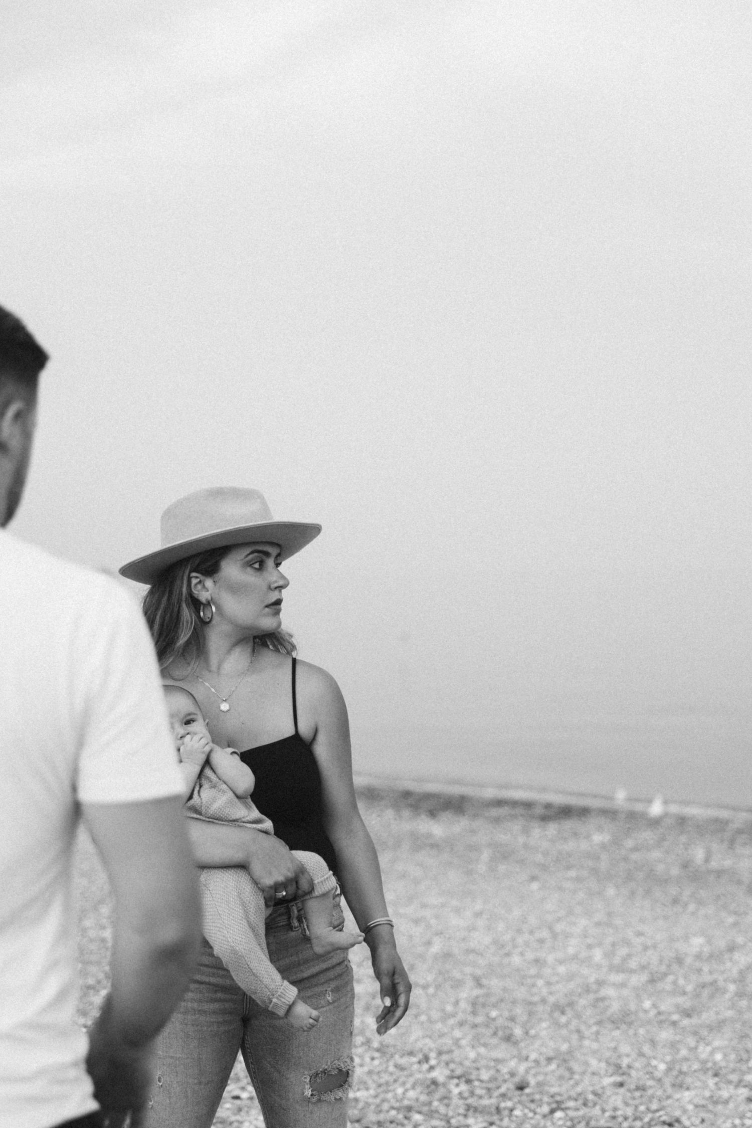 Family photo session at the beach in Fairfield, CT
