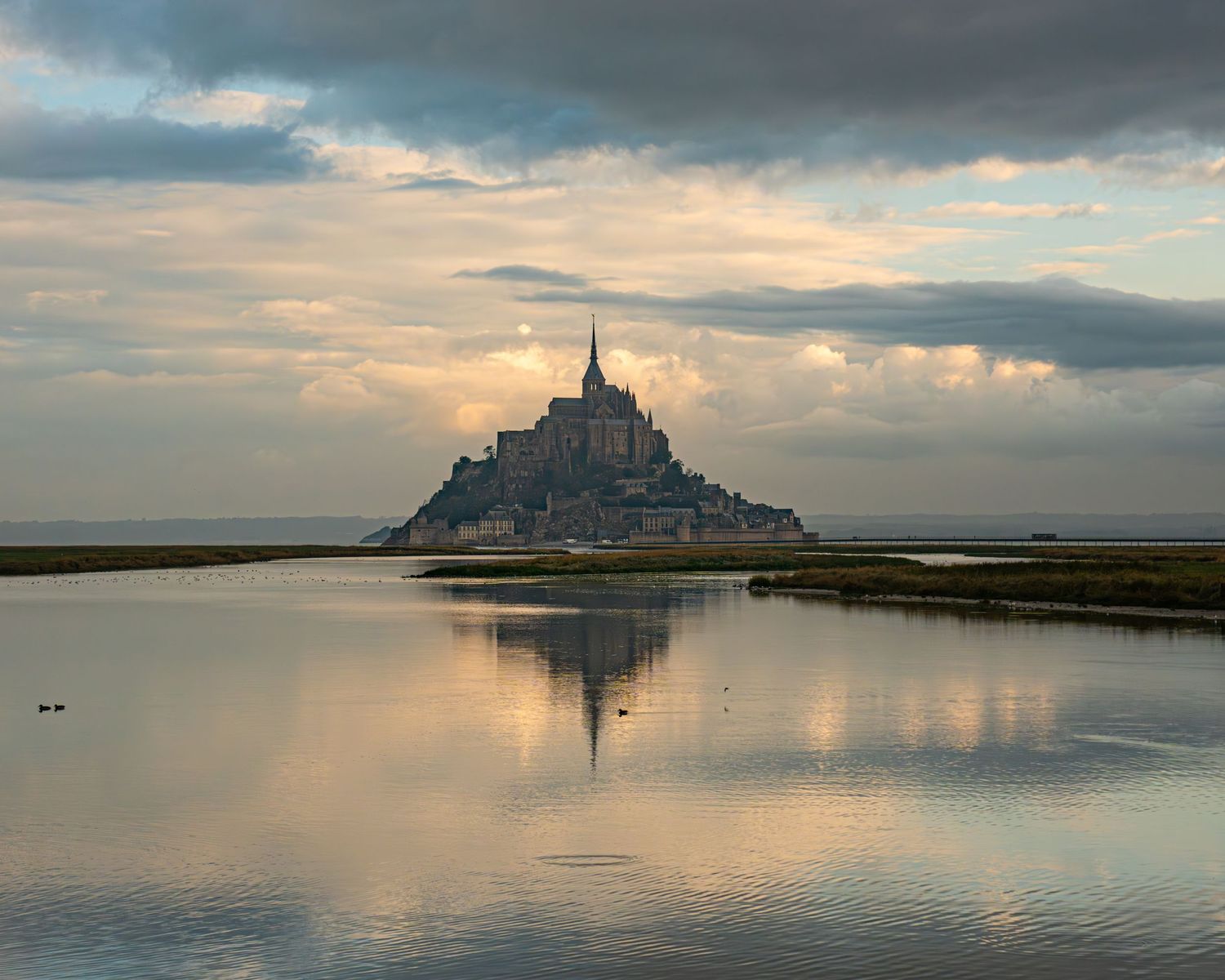 Mont St-Michel views at dusk