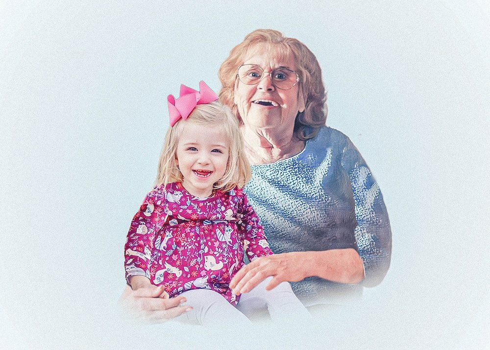 Heartwarming portrait capturing generational bond in soft lighting.