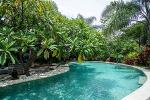 Contemporary art sculpture in the garden of an exclusive property in Atenas, Costa Rica. A touch of culture and sophistication