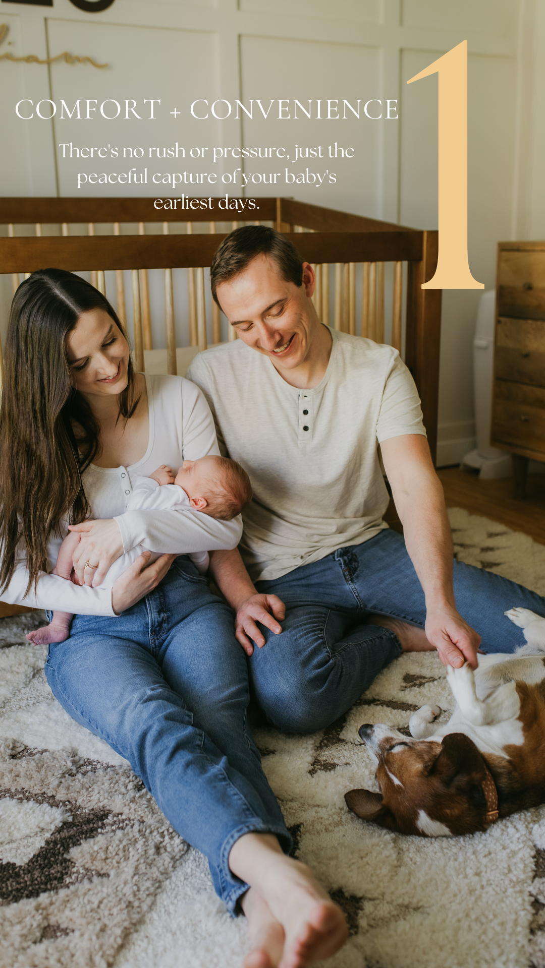Knoxville newborn photographer at home with your baby and pets comfortable cute and cozy