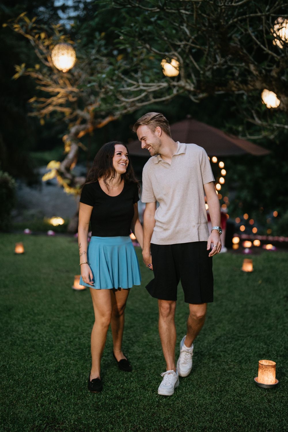 Romantic Bali proposal photoshoot at The Samaya Ubud surrounded by nature.
