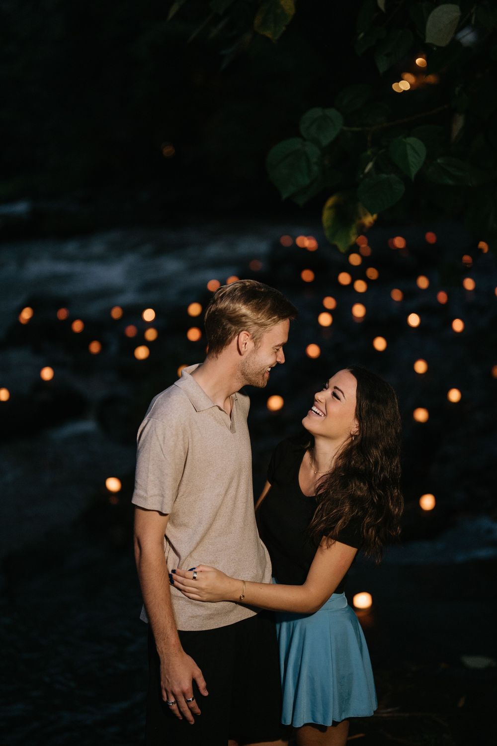 Romantic Bali proposal photoshoot at The Samaya Ubud surrounded by nature.