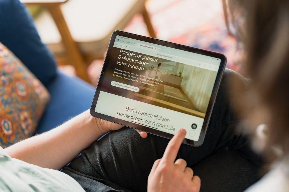 Gros plan sur fonctionnement d'un site internet