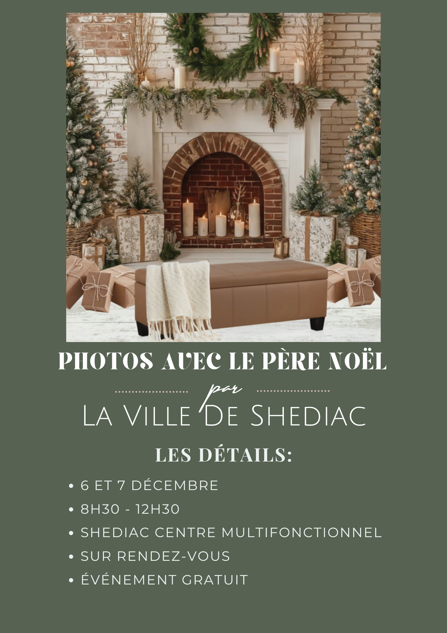 Santa Session Shediac New Brunswick photographer, free event, pictures with Santa