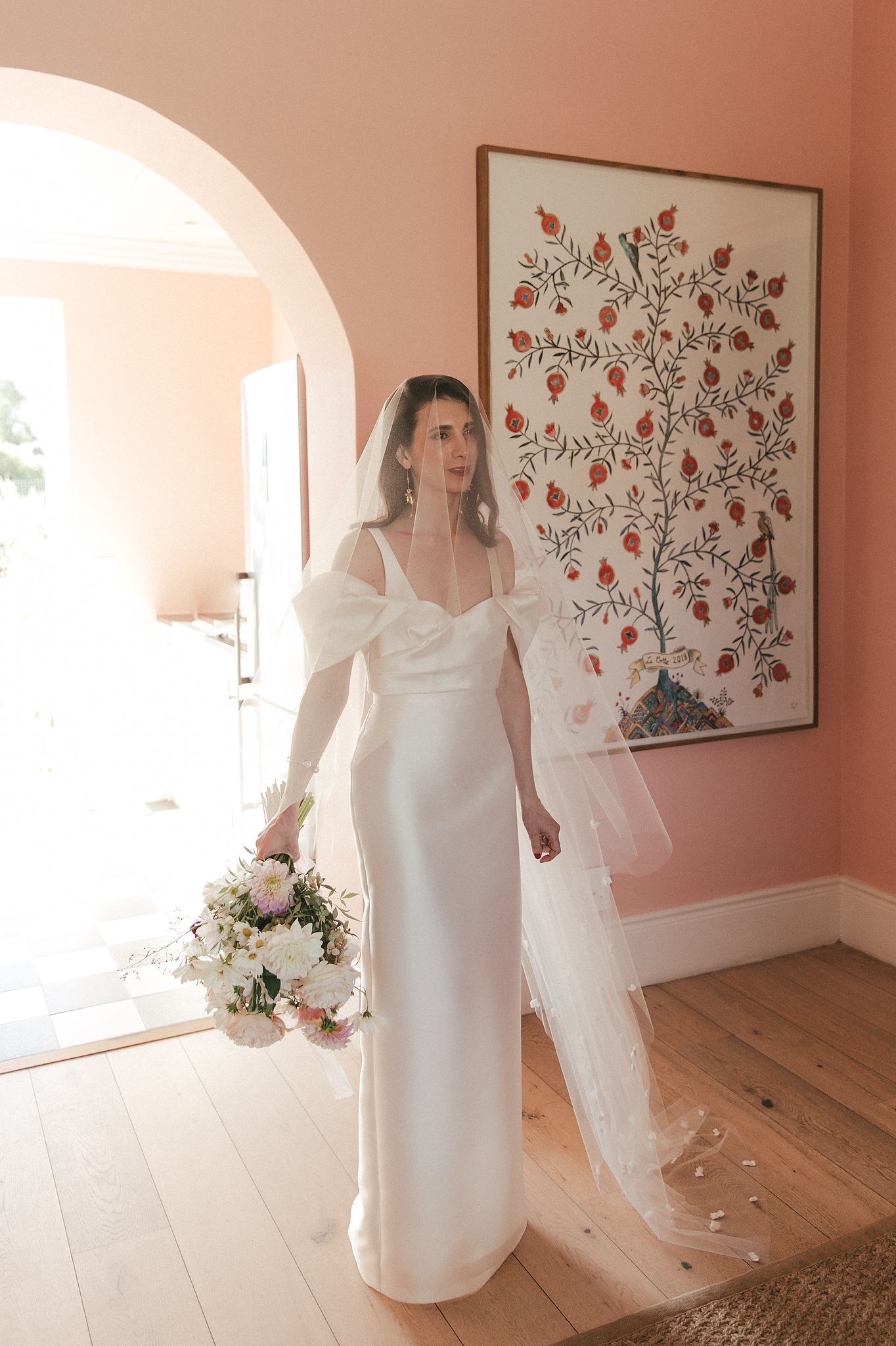 Bridal portrait at La Cotte Franschhoek cottage