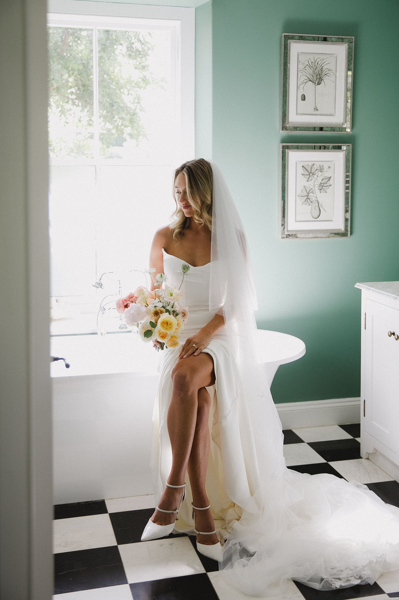 Bridal portrait at La Cotte Franschhoek cottage