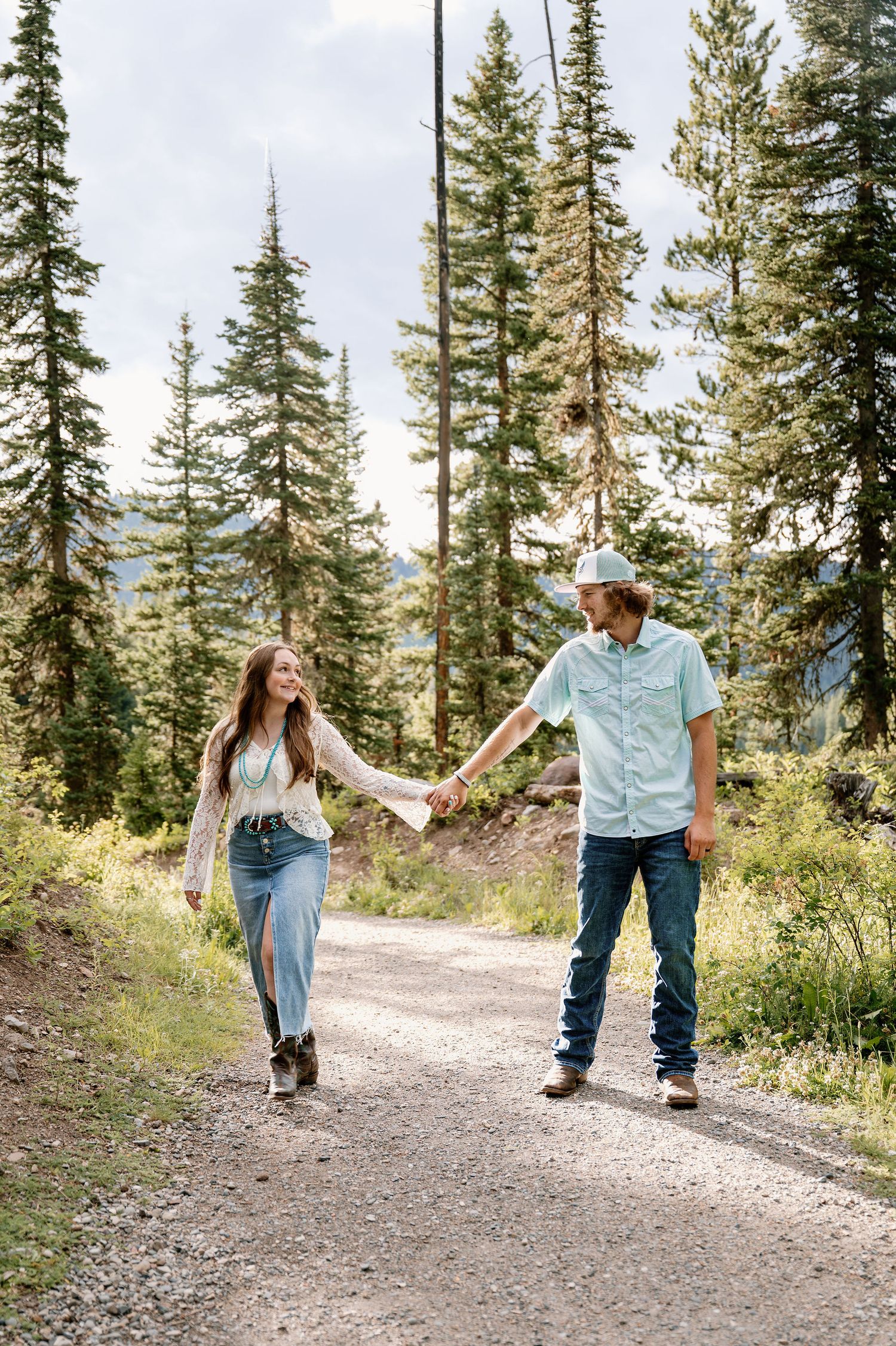 Sunny summer engagement photos in Bozeman, Montana