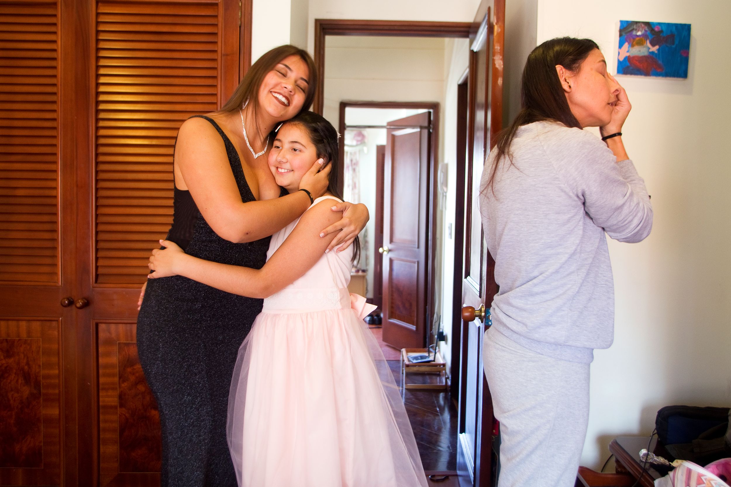 A group of women prepare for one of their sons' wedding.