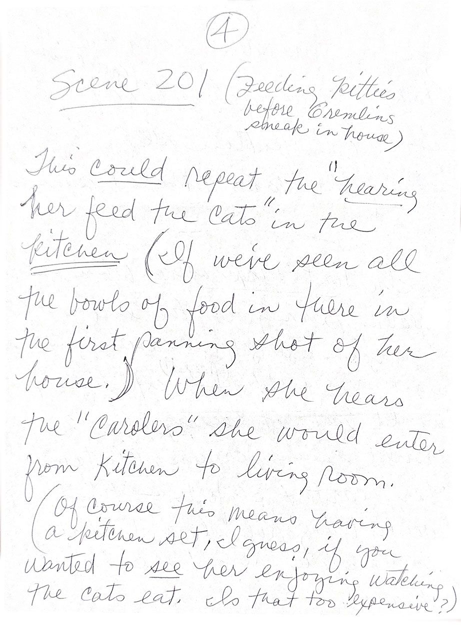 Letter to director Joe Dante from Polly Holliday about her role in Gremlins (1984)