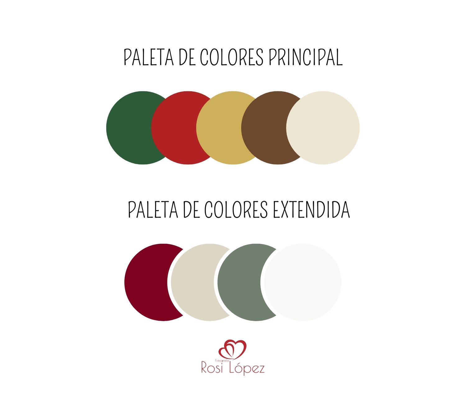 Paleta de colores para sesiones de fotos navideñas en estudio en Cuenca – Rosi López Fotografía