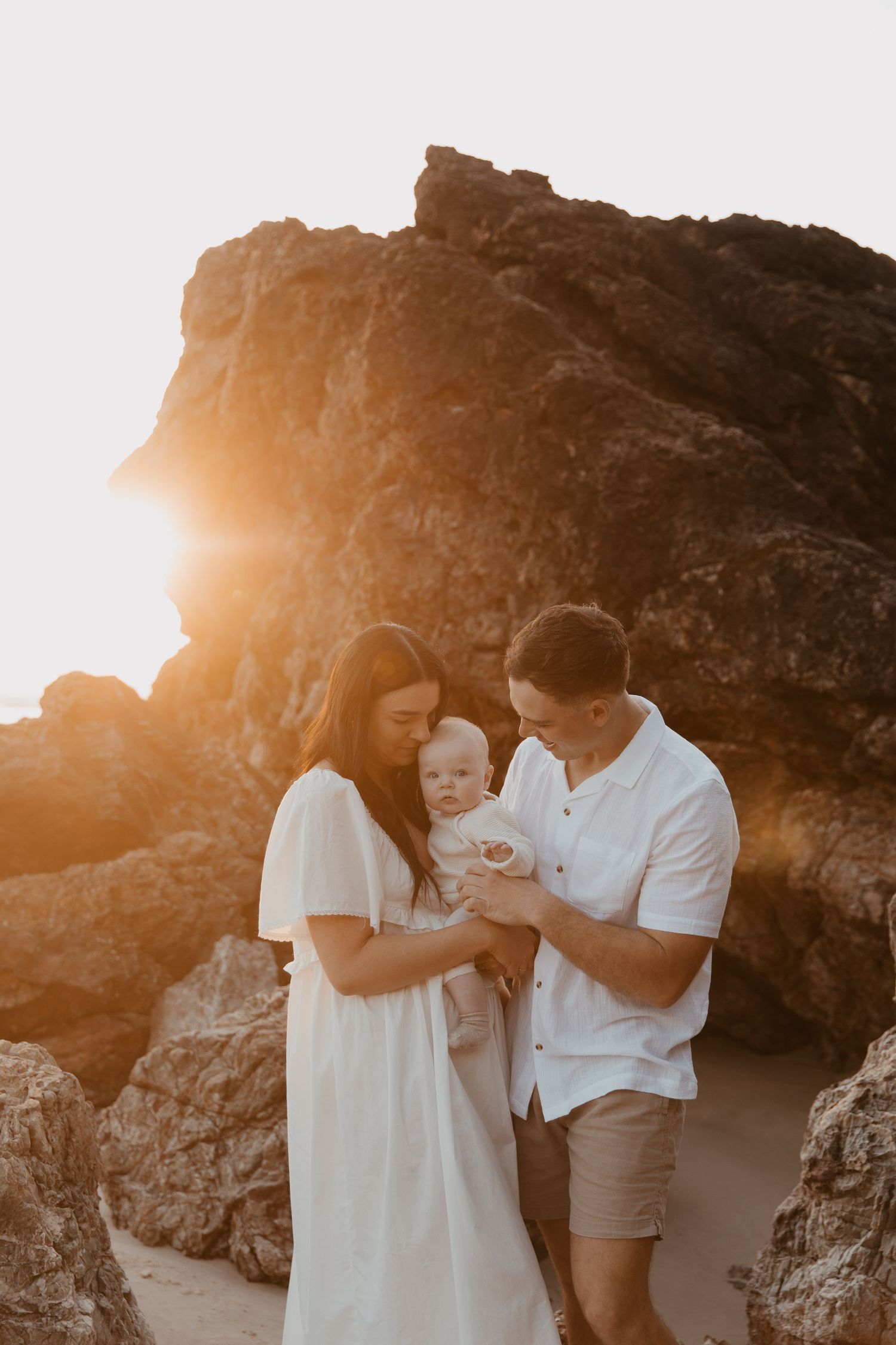 Beautiful beach, family sunrise session with Gray + Bear Photography at the Gold Coast