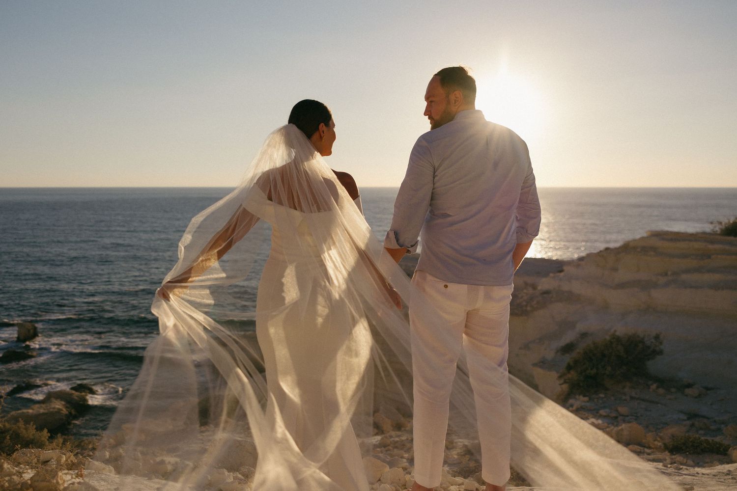 Sunset photography during a wedding in Cyprus.