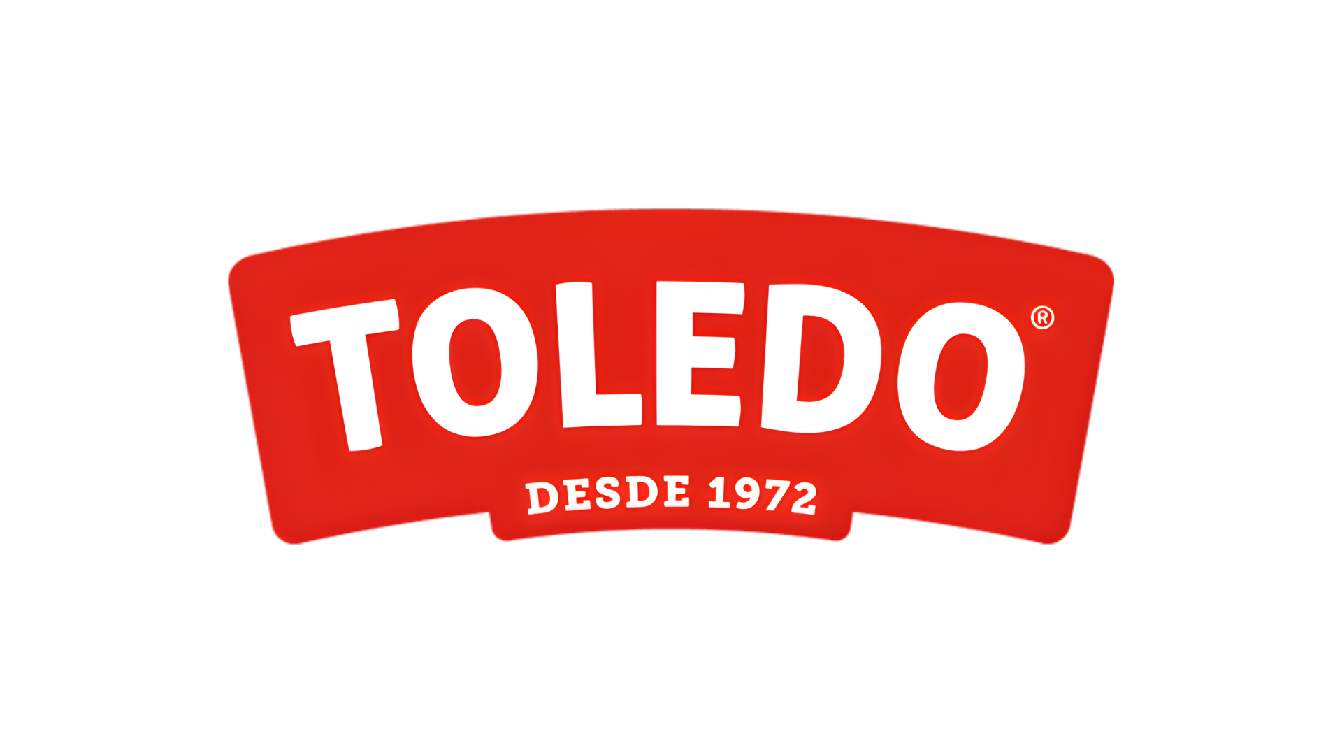 Red Toledo logo design with curved banner shape and text 'Since 1972' in white.