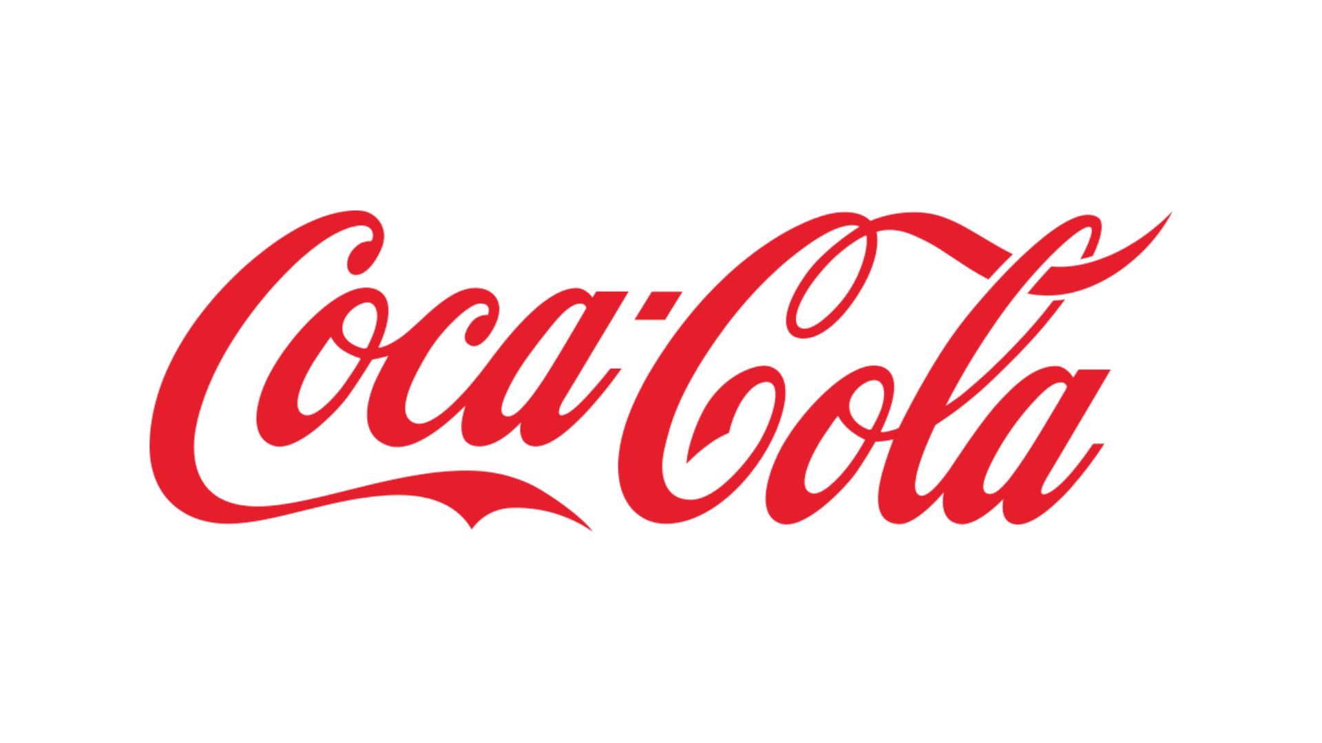 Three classic Coca-Cola logo designs in red script text showing the evolution of the iconic beverage brand's typography.