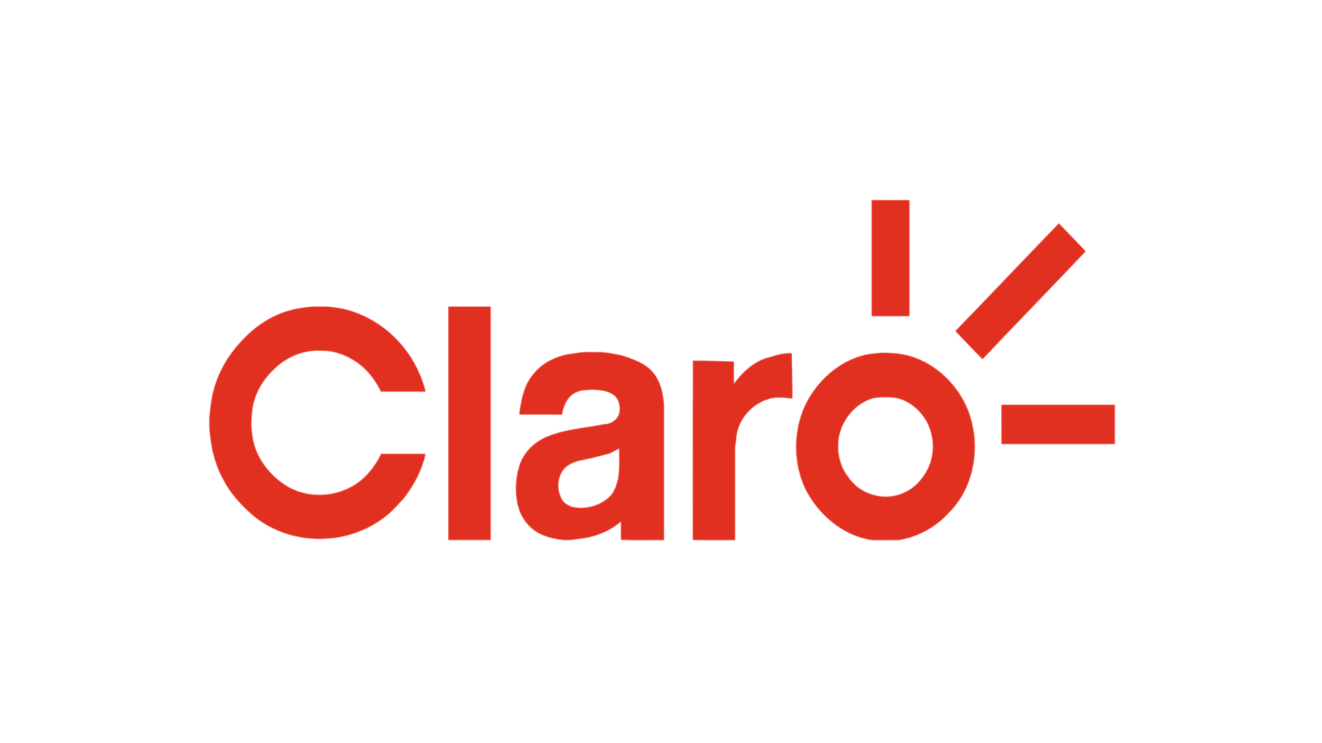Red Claro telecommunications company logo with hyphen design element.