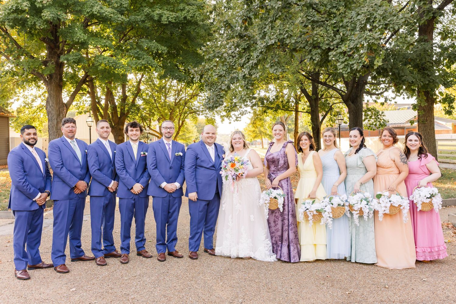 central illinois bridal party photos at lincoln's home in springfield il