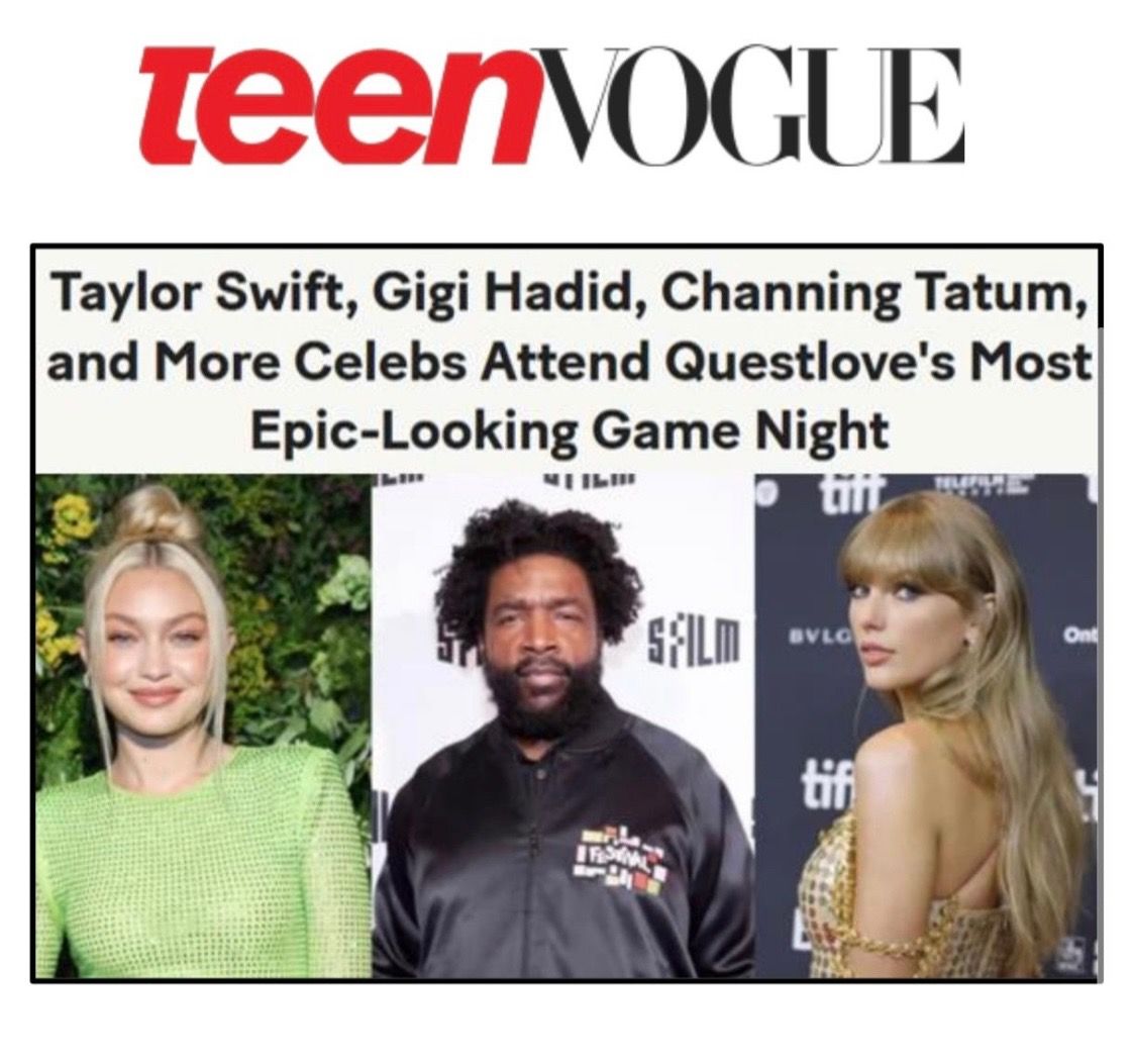 Teen Vogue Press Taylor Swift Gigi Hadid at Questlove's Game Night