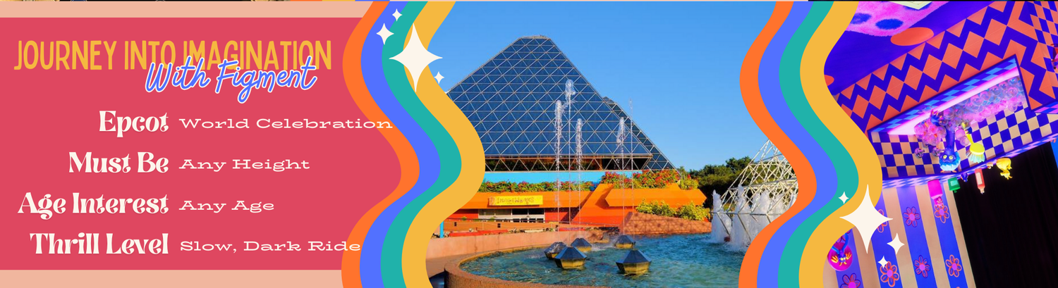 Colorful banner design with wavy rainbow patterns and architectural elements for a digital animation journey theme.