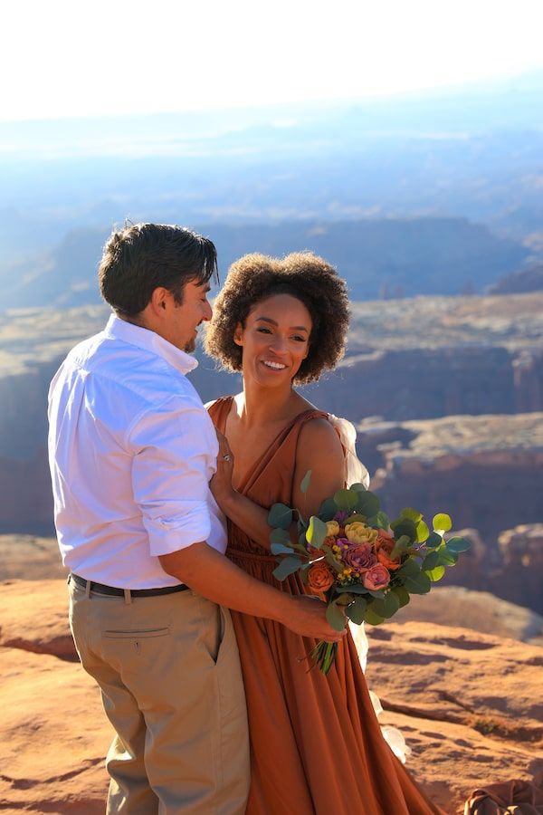 elopement at arches outside of the national park